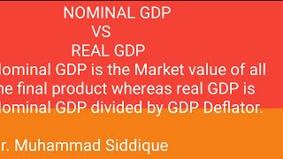 Nominal GDP vs Real GDP [upl. by Ailadgim]