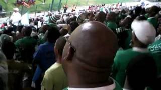 bloemfontein celtic fans singing Wavin Flag world cup song on 2 march 2011 [upl. by Eileme]