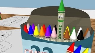 Learn Colors with Crayons Color Lesson for Kids [upl. by Yllut699]