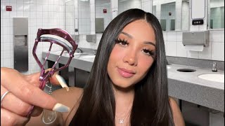 ASMR Nice girl does your makeup in school bathroom🥰💄Personal attention [upl. by Ennairej]