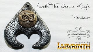 Jareth The Goblin King necklace  Labyrinth inspired polymer clay TUTORIAL [upl. by Jaynell]