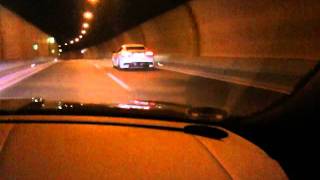 Maserati GranTurismo MC Stradale  downshift acceleration in a tunnel [upl. by Llertnor]