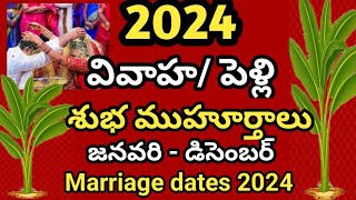 2024 Marriage Muhurtham dates in telugu  2024 marriage dates telugu  Marriage dates in 2024 2024 [upl. by Johnstone]