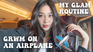 Doing My Makeup On An Airplane  GRWM [upl. by Audwin]