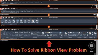 AutoCAD ribbon missing  AutoCAD Top tool bar Missing [upl. by Cicenia115]