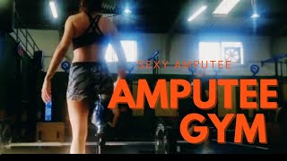 Amputee sexy girl at the GYM 🔥💪🦿 [upl. by Hayidan]