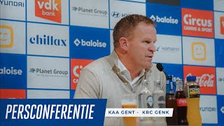 🎙️ Persconferentie na KAA Gent  KRC Genk [upl. by Yasdnil]