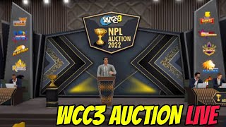 WCC3 AUCTION 2021 LIVE  WCC3 NPL 2022 FULL GAMEPLAY LIVE [upl. by Ahcarb]