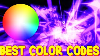 BEST COLOR CODES for HEROES BATTLEGROUNDS ROBLOX [upl. by Cutlerr]