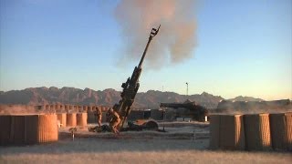 Gunners Fire GPSguided M982 Excalibur Round Out of the M777 Howitzer  AiirSource [upl. by Dana]