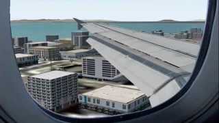 FS2004  A320 Wing View Landing at Ninoy Aquino International Airport RPLL [upl. by Aig]