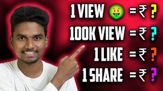 How much YouTube pay for 1000 view in Tamil  YouTube Income with proof 🤑 Tamil  Hari Zone [upl. by Kassey]