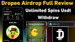 Dropee Airdrop Wallet Connect  Dropee Airdrop 10 Usdt Withdraw  Dropee Airdrop Listing Date [upl. by Flavio]