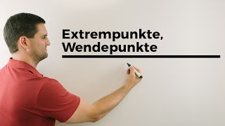 Extrempunkte Wendepunkte Berechnungen Übersicht Kurvendiskussion  Mathe by Daniel Jung [upl. by Htieh]