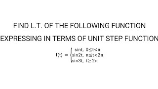 Laplace transform using second shifting property part 19 18mat31 [upl. by Adnac]