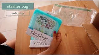 STASHER bag  UNBOXING amp FIRST IMPRESSION [upl. by Arabel707]