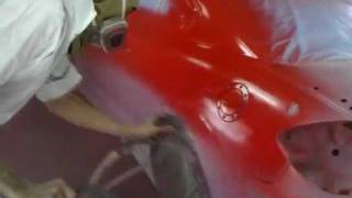 How to paint a car Its easy Paint job painter and HVLP paint gun Maaco Marietta [upl. by Kendy]