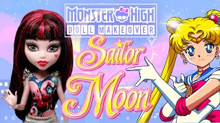 I MADE A STUNNING SAILOR MOON DOLL  Monster High Doll Repaint by Poppen Atelier [upl. by Negeam]