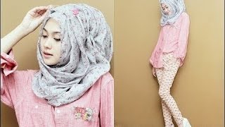 Beautiful Hijab Tutorial ♚ Tutorial Hijab 2016  Pakistani Hijab Styles 2016 [upl. by Aerdnahs324]