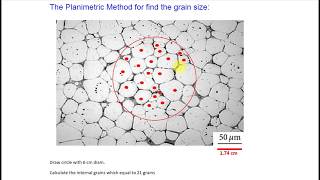 Example for the planimetric Method for grain size measurement [upl. by Wernher]