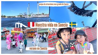 🇵🇪🇸🇪VERANO EN SUECIA 🌞 PARQUE DE ATRACCIONES 🎢 MAS GRANDE DE ESTOCOLMO [upl. by Aveer243]