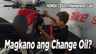 Magkano ang gastos sa Maintenance Change Oil ng isang HONDA Bigbike  CB500x Maintenance [upl. by Mohammad]