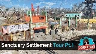 Fallout 4  Sanctuary Settlement Tour Part 1 [upl. by Anitnamaid]