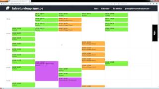 FahrstundenplanerAnleitung für Fahrschüler 1 KalenderNavigation [upl. by Livy]
