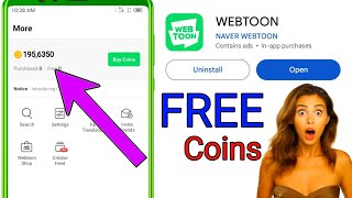 webtoon free coins  webtoon free coins hack  webtoon [upl. by Arteid]