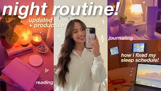 UPDATED COLLEGE NIGHT ROUTINE 🌙 how i fixed my sleep schedule reading journaling productive [upl. by Naiviv183]