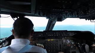 Iran Air B747SP cockpit landing video into Kuala Lumpur Malaysia [upl. by Nalat862]