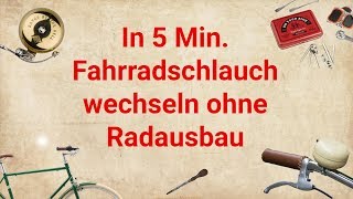 Fahrradschlauch wechseln ohne Radausbau – mit dem GaadiSchlauch [upl. by Sweeney53]