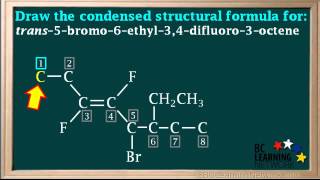 WCLN  Writing condensed structural formulas for Alkenes  Chemistry [upl. by Aibun]