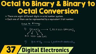 Binary to Octal and Octal to Binary Conversion  Number Conversion [upl. by Erual]