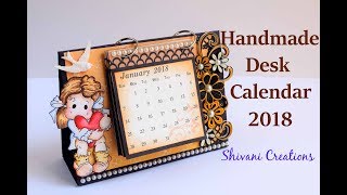 How to make Desk Calendar Handmade Calendar 2018 Quilled Desk Calendar for new YearDIY Calendar [upl. by Kappel812]