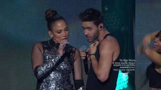 Prince Royce feat Jennifer Lopez  quotBack it Upquot Live at iHeartRadio Fiesta Latina Full HD [upl. by Anilatsyrc799]