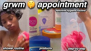 grwm 🤫 appointment  2022 hygiene routine  shower oral hygiene perfume shaving dark marks etc [upl. by Ziom]