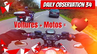 Moto VS Voitures cest PAS toujours la GUERRE ❤️ Daily observation 34 moto motard motovlog [upl. by Armmat211]