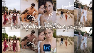 Free Wedding Photography Lightroom Preset  Free Lightroom presets  The best free presets online [upl. by Wasson899]