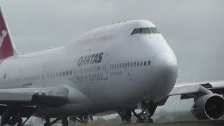 Qantas 747400 Take Offs from Sydney Airport [upl. by Carn]