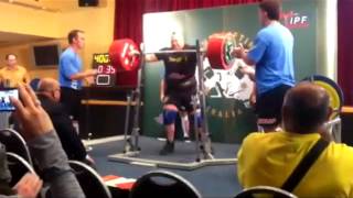 World record 400kg raw squat  Blaine Sumner from USA  Melbourne Australia [upl. by Novaj]