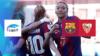 HIGHLIGHTS  Barcelona vs Sevilla Liga F 202324 [upl. by Adiell]