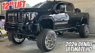 2024 GMC Denali Ultimate HD lifted 12” on 40s and 26x16s [upl. by Karolyn500]