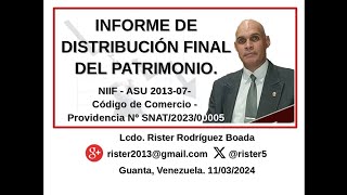 El Informe de Distribución Final del Patrimonio [upl. by Little]