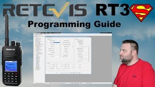 Retevis RT3S Dual Band DMR Radio Programming Guide amp Import full DMR database [upl. by Nesrac]