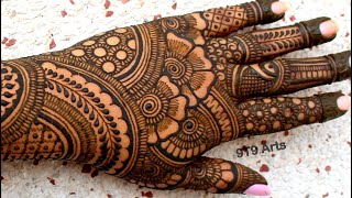 Very Very beautiful stylish back hand mehndi design  easy mehndi design  mehndi ka design  mehndi [upl. by Yanehc]