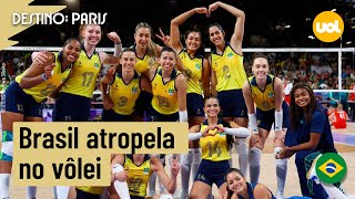 OLIMPÃADAS 2024 BRASIL VENCE POLÃ”NIA NO VÃ”LEI FEMININO E AVANÃ‡A Ã€S QUARTAS EM PRIMEIRO [upl. by Ayhay]