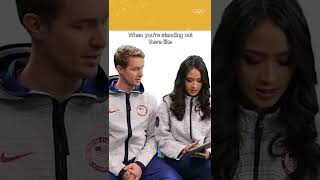 Madison Chock amp Evan Bates reacts to their Beijing 2022 free dance [upl. by Inez303]