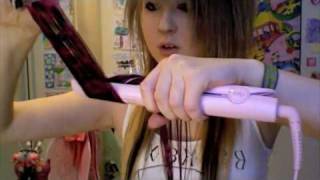 how to curl your hair with a straightener [upl. by Leugar]