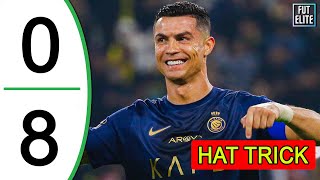 Cristiano RONALDO Hat Trick AGAIN  Abha vs Al Nassr 08 Highlights amp Goals 2024 [upl. by Eichman]